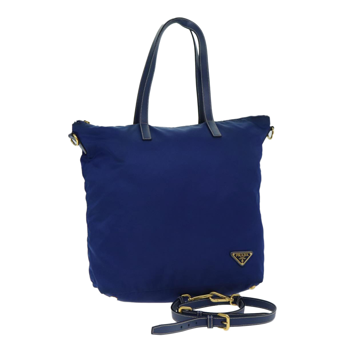 Prada Tessuto Blue Synthetic Tote Bag (Pre-Owned)
