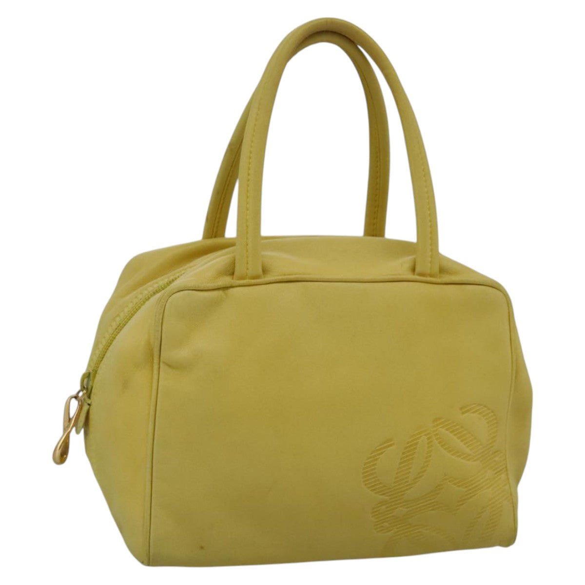 Loewe Anagram Yellow Leather Handbag (Pre-Owned)