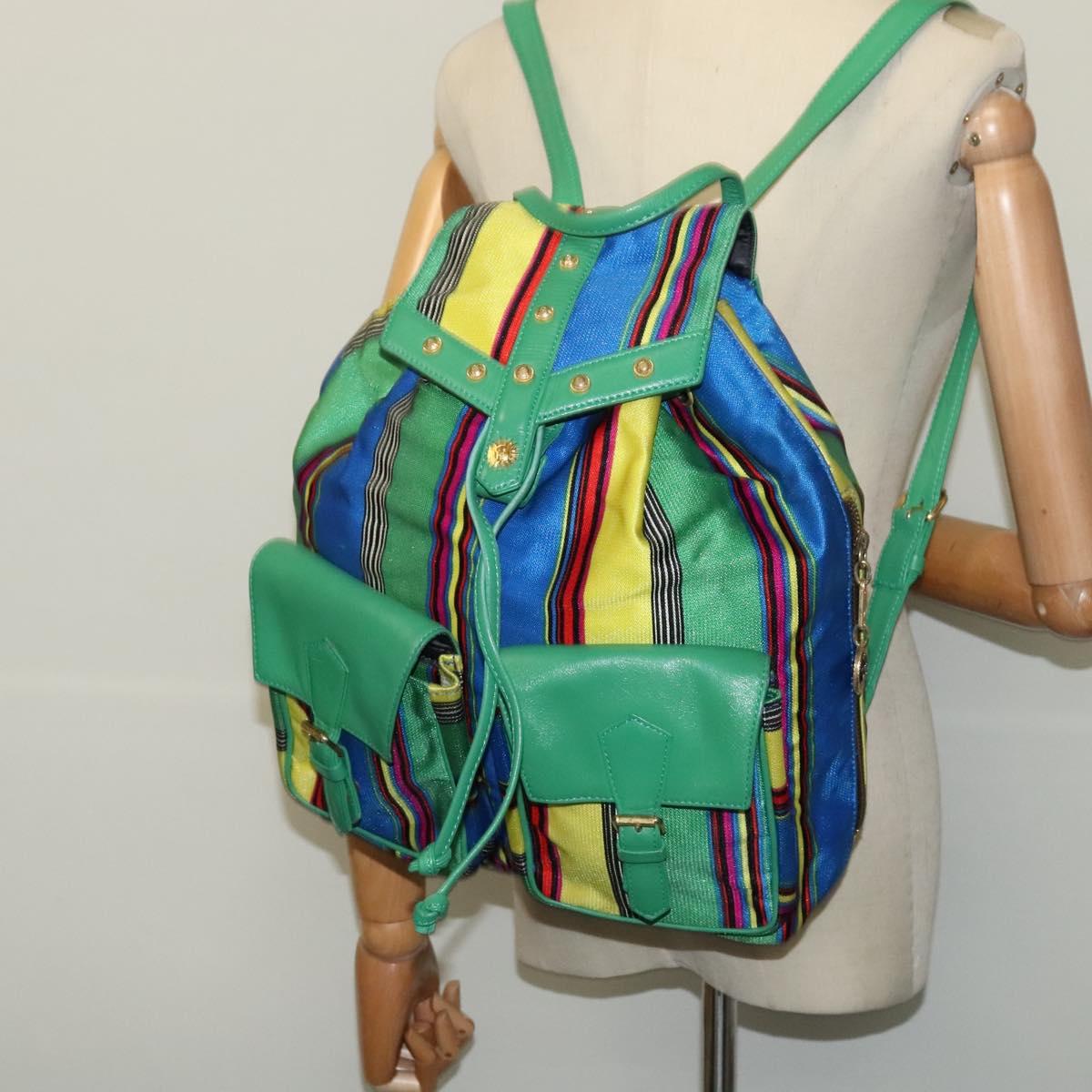 Versace Multicolour Nylon Backpack Bag (Pre-Owned)