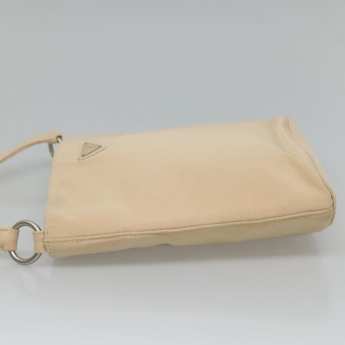 Prada Beige Canvas Shoulder Bag (Pre-Owned)