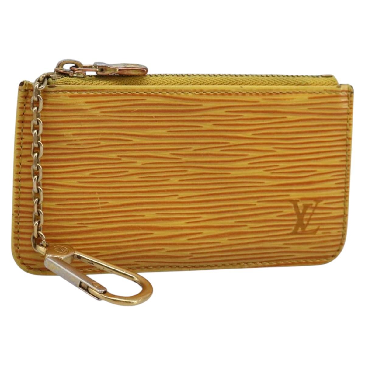 Louis Vuitton Pochette Clés Yellow Leather Wallet (Pre-Owned)
