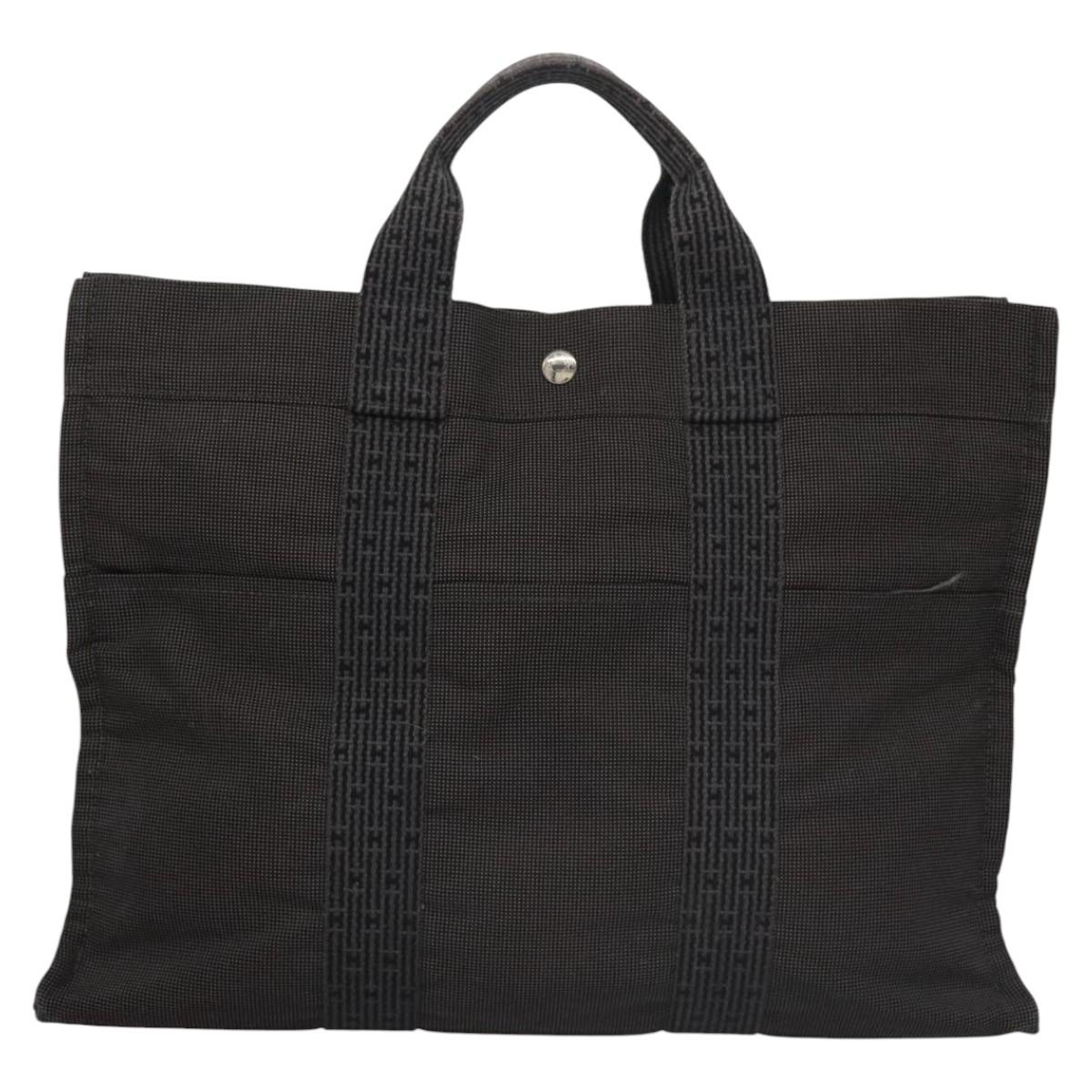 Hermès Herline Grey Canvas Tote Bag (Pre-Owned)
