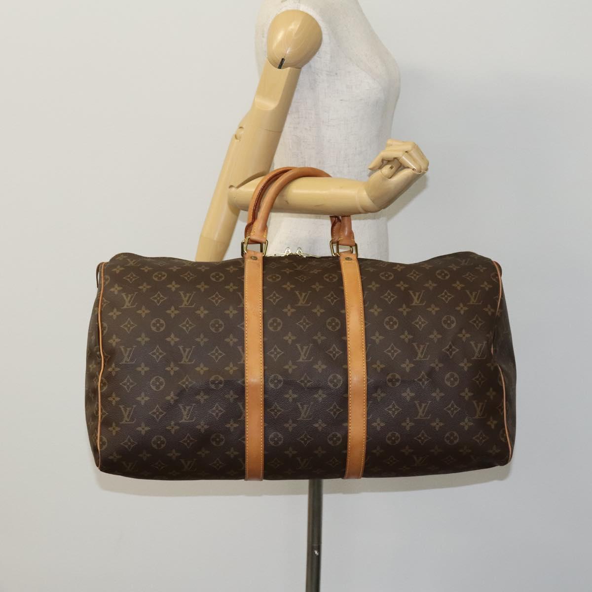 Louis Vuitton Keepall 55 Brown Canvas Travel Bag (Pre-Owned)