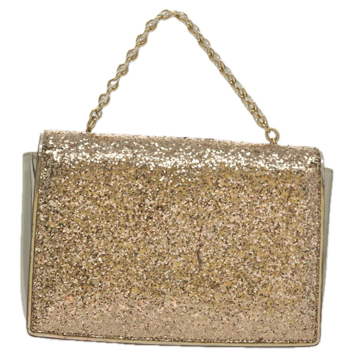 Salvatore Ferragamo Vara Gold Canvas Shoulder Bag (Pre-Owned)
