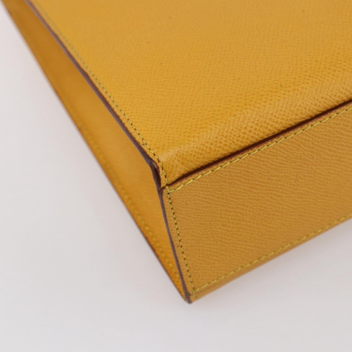 Celine Vintage Leather Yellow Leather Shoulder Bag Bag (Pre-Owned)