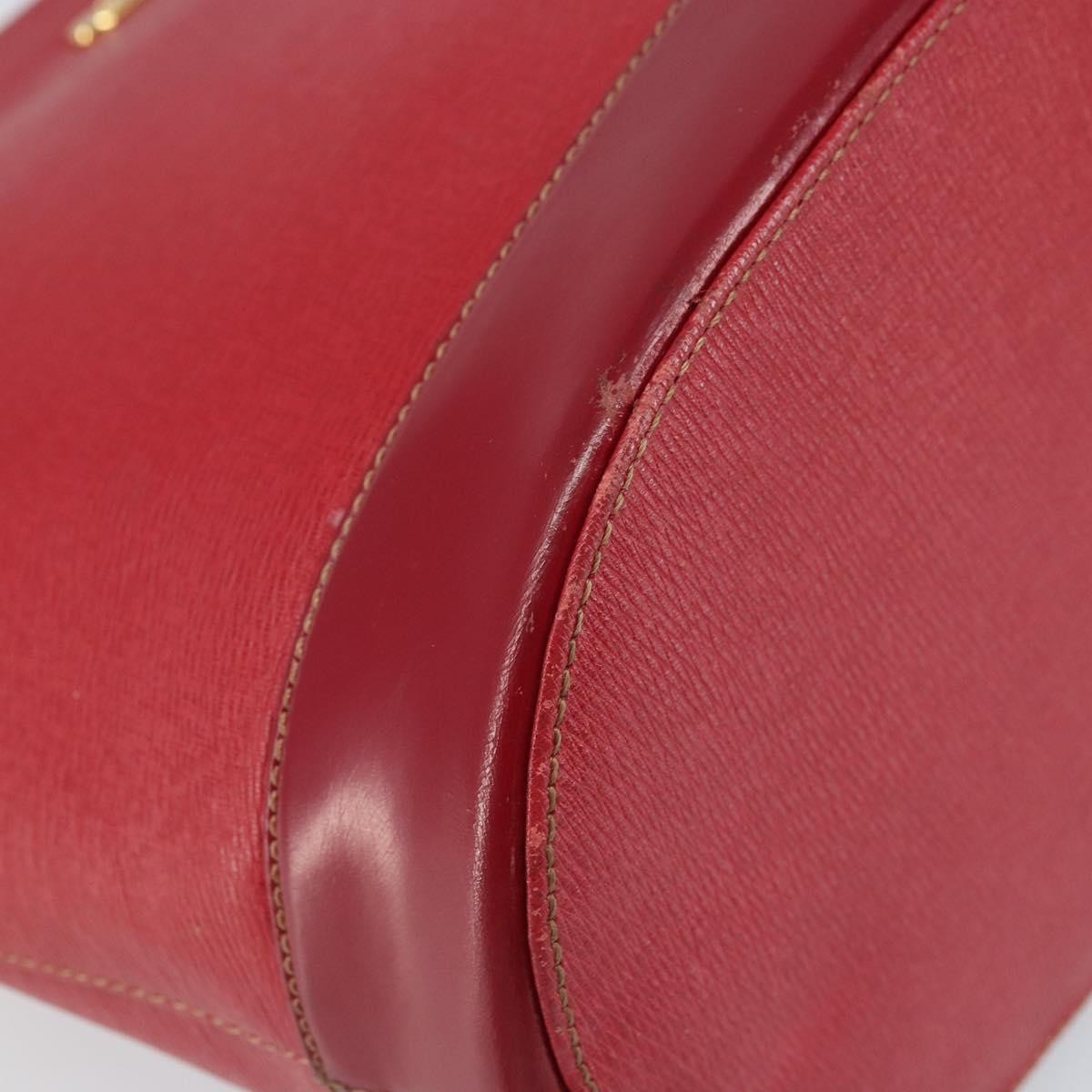 Burberry Vintage Vintage Check Coated Canvas Red Leather Tote Bag Bag (Pre-Owned)
