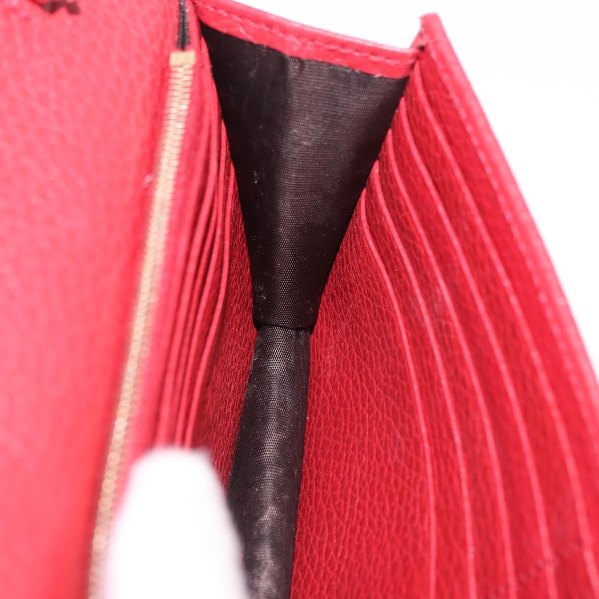 Gucci Interlocking Wallet On Chain Leather Red Leather Shoulder Bag Bag (Pre-Owned)