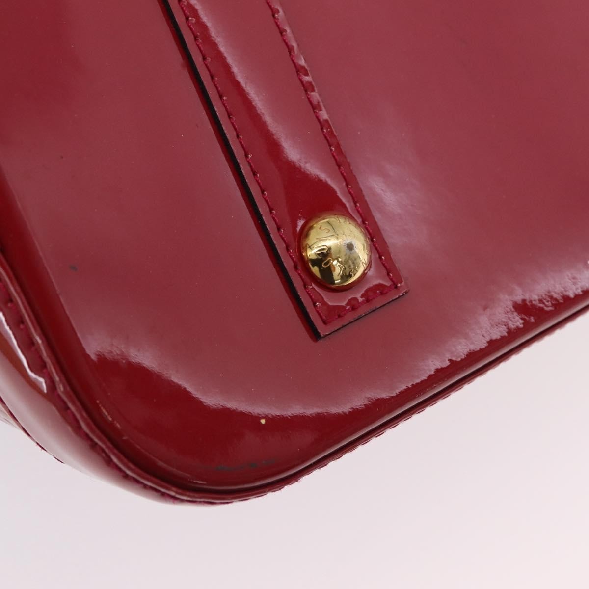 Louis Vuitton Alma Monogram Vernis Pink Patent_Leather Handbag (Pre-Owned)