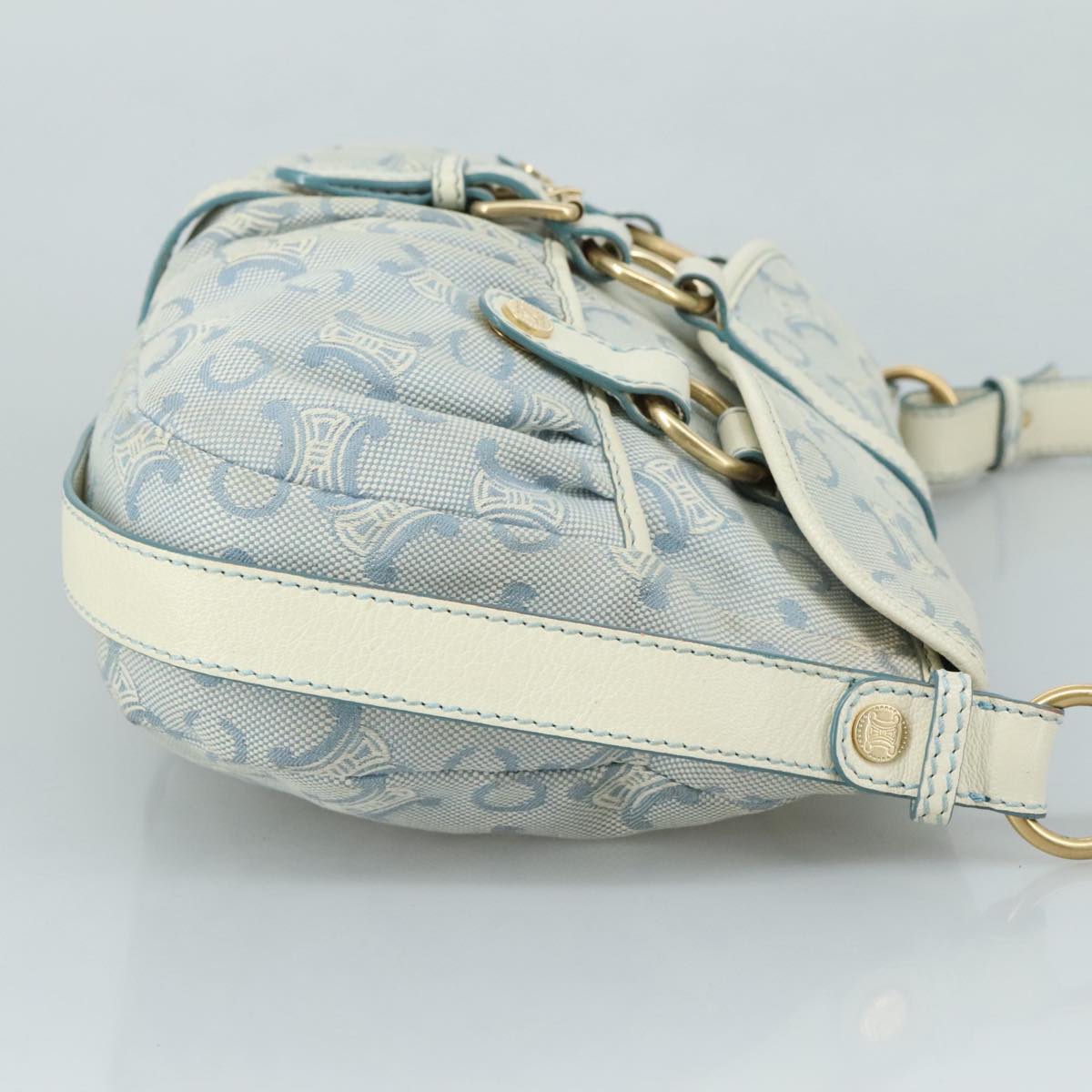 Céline Macadam Blue Canvas Shoulder Bag (Pre-Owned)