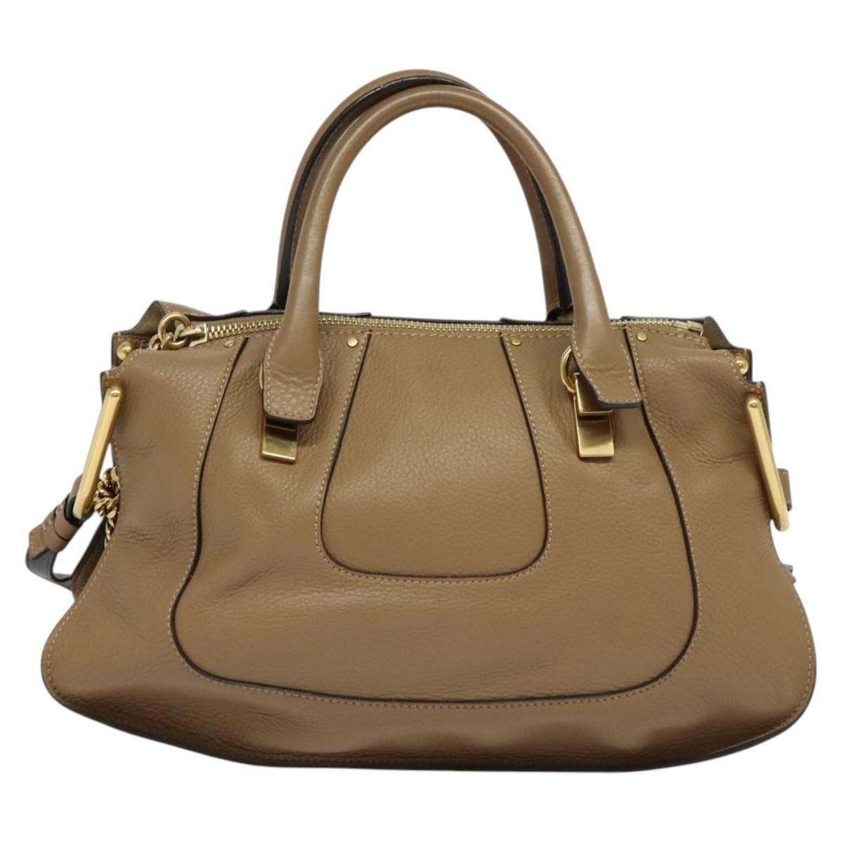Chloe Hailey Leather Beige Leather Bag (Pre-Owned)