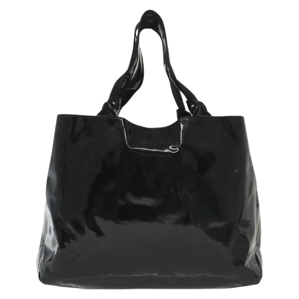 Salvatore Ferragamo Vala Tote Patent Leather Black Patent_Leather Tote Bag Bag (Pre-Owned)