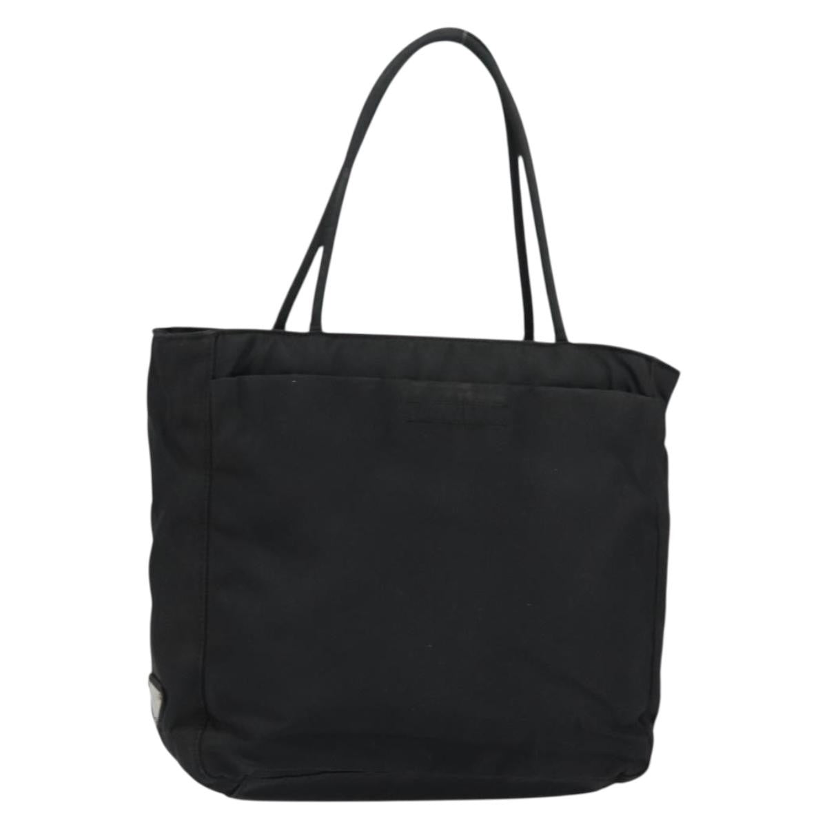 Prada Vintage Tote Tessuto Black Nylon Tote Bag Bag (Pre-Owned)