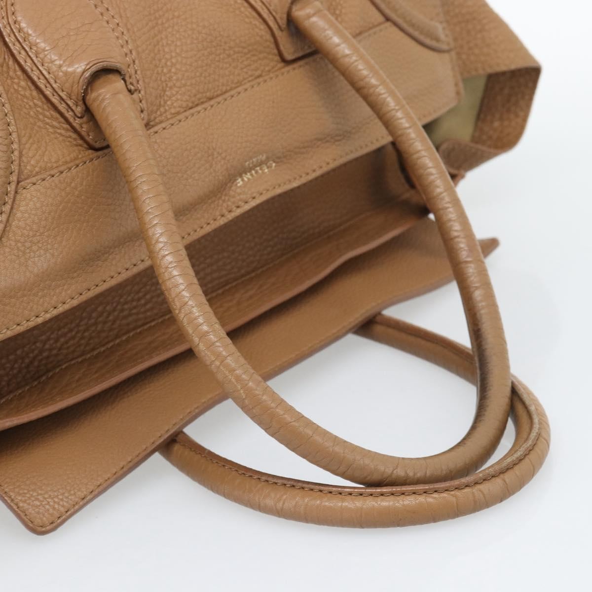 Celine Luggage Grainy Leather Brown Leather Tote Bag Bag (Pre-Owned)