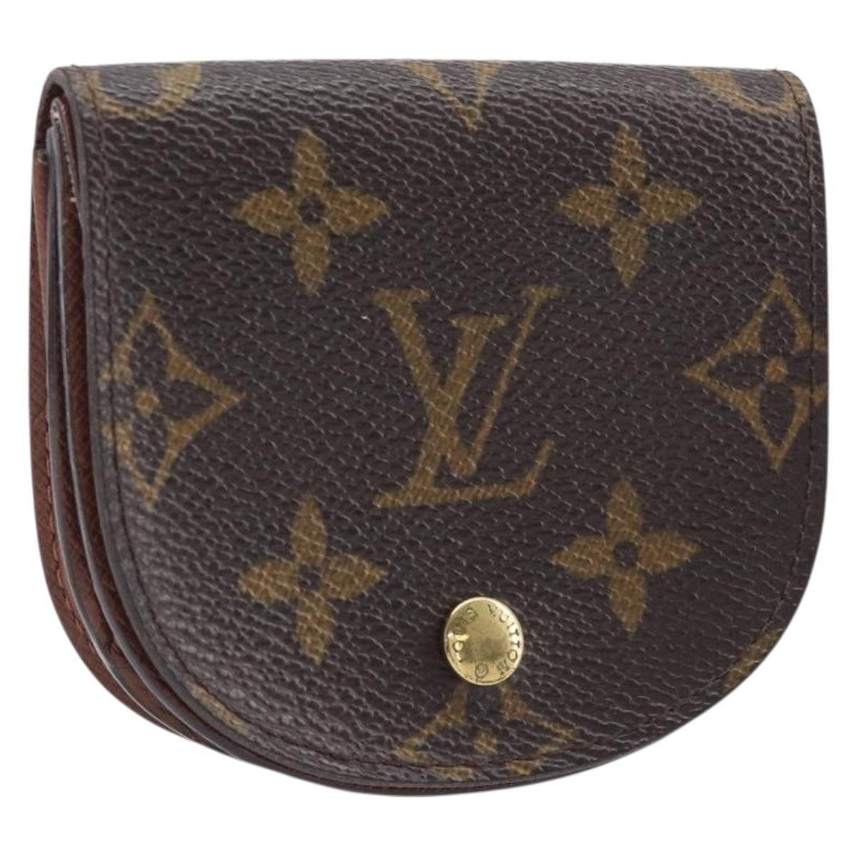 Louis Vuitton Porte Monnaie Gousset Canvas Brown Canvas Wallets Accessory (Pre-Owned)