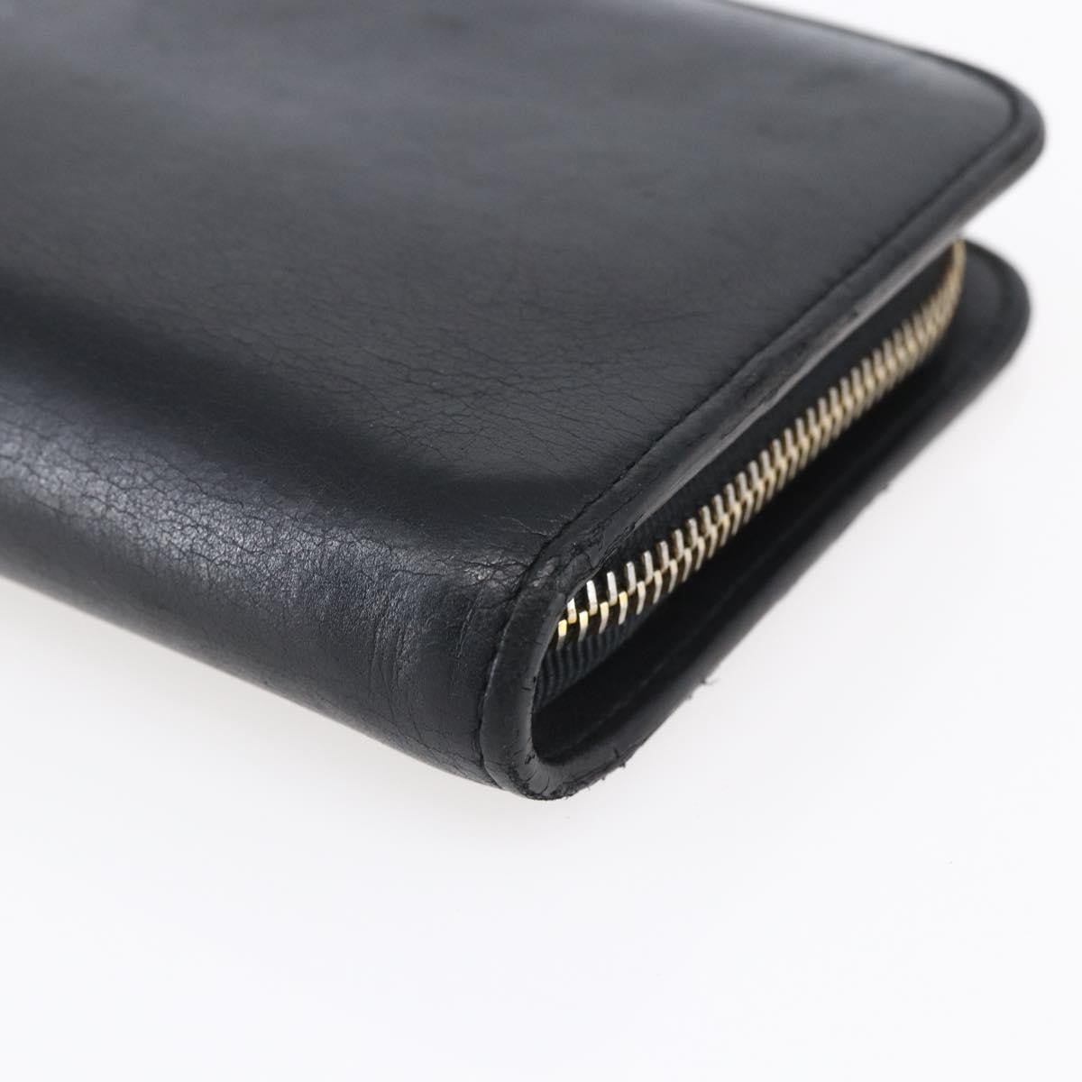 Tiffany & Co. Zip Around Leather Black Leather Wallets Accessory (Pre-Owned)