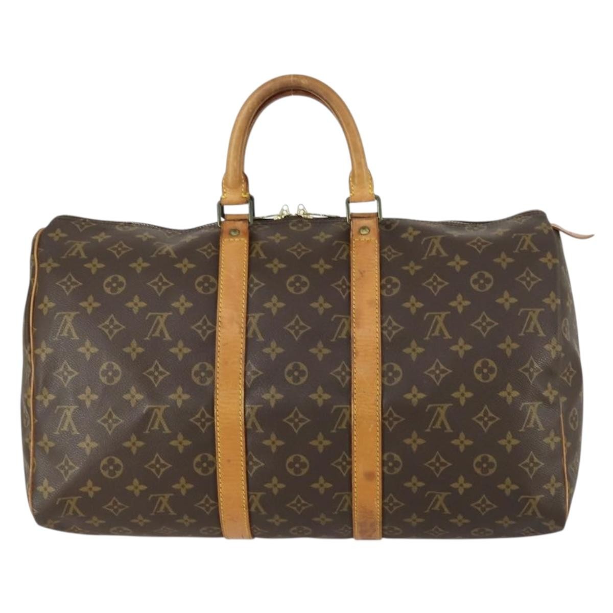 Louis Vuitton Keepall Monogram Canvas Brown Canvas Travel Bag Bag (Pre-Owned)