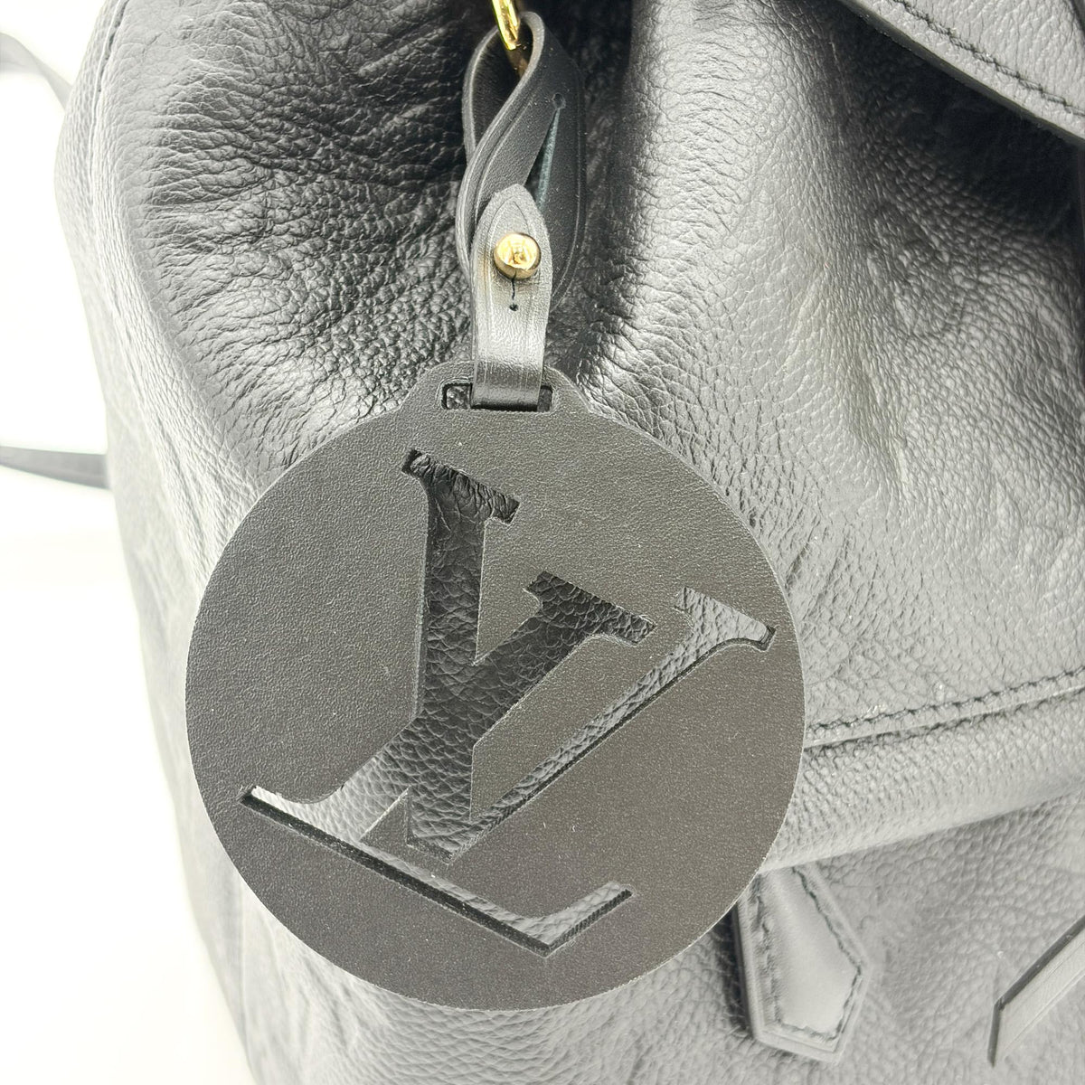 Louis Vuitton Montsouris Nm Monogram Empreinte Leather Black Leather Backpack Bag (Pre-Owned)