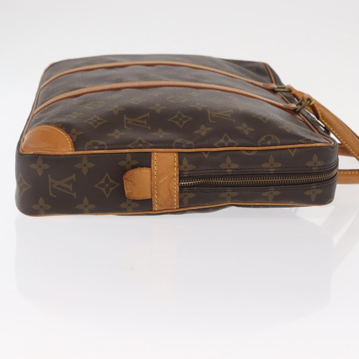 Louis Vuitton Porte-Documents Voyage Macassar Monogram Canvas Brown Canvas Briefcase Bag (Pre-Owned)