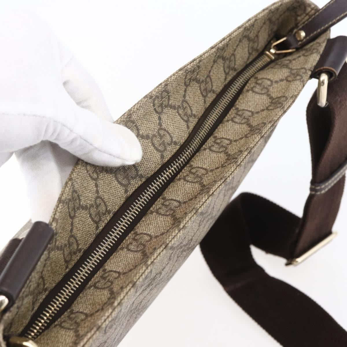 Prada Zip Top Messenger Tessuto Beige Pvc Shoulder Bag Bag (Pre-Owned)
