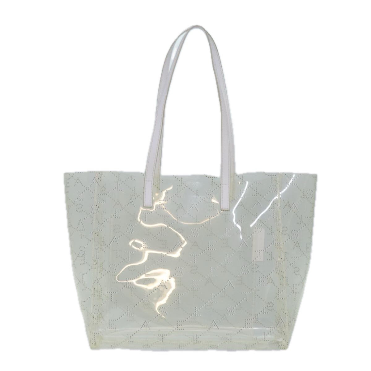 Stella Mccartney Logo Shopping Tote Vinyl Clear Plastic Tote Bag Bag (Pre-Owned)