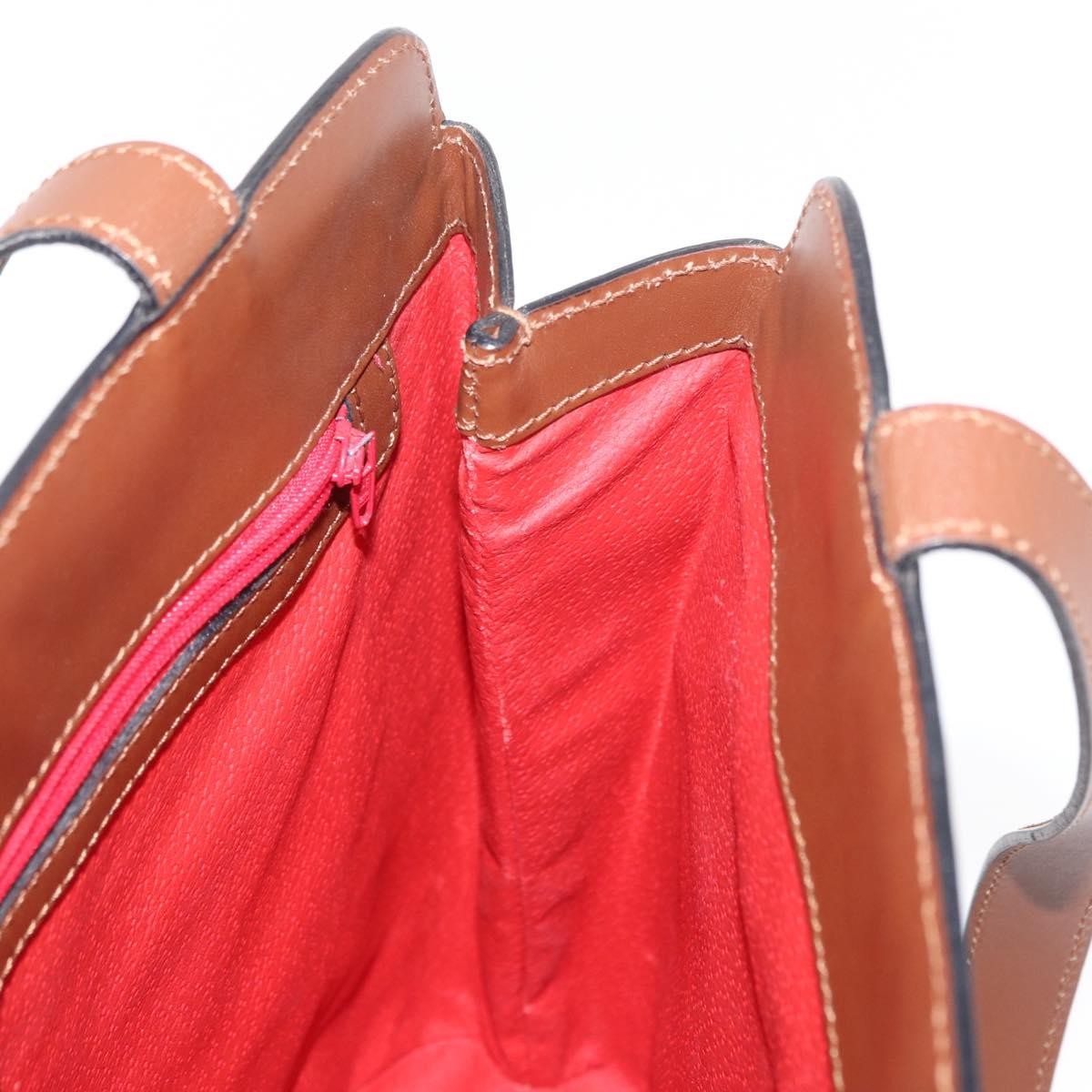 Celine Vintage Leather Brown Leather Shoulder Bag Bag (Pre-Owned)