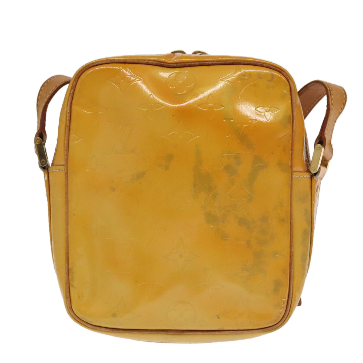 Louis Vuitton Wooster Yellow Patent Leather Clutch Bag (Pre-Owned)