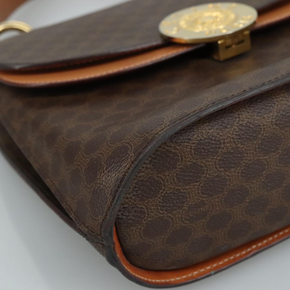 Céline Macadam Brown Canvas Handbag (Pre-Owned)