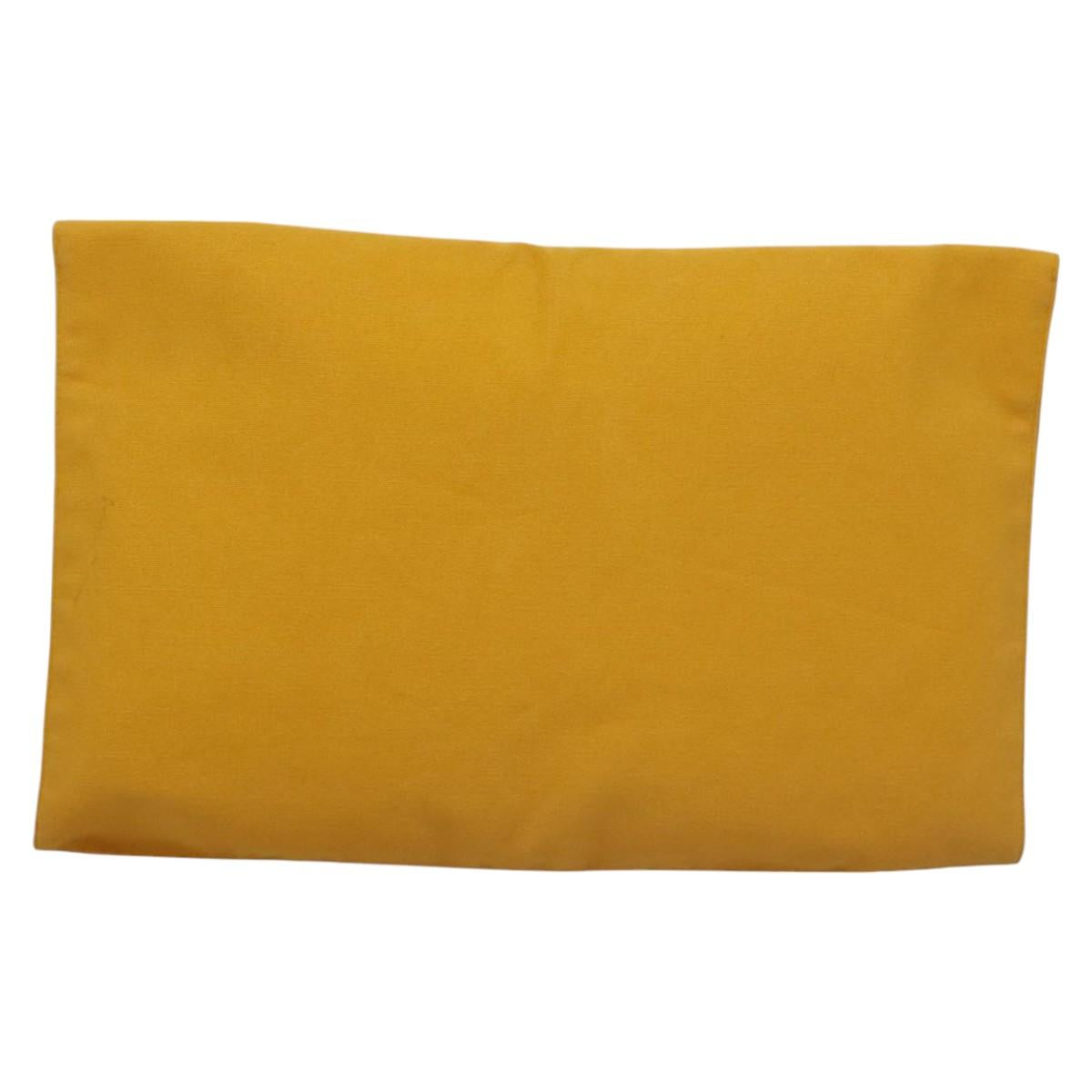 Hermès Yellow Canvas Clutch Bag (Pre-Owned)