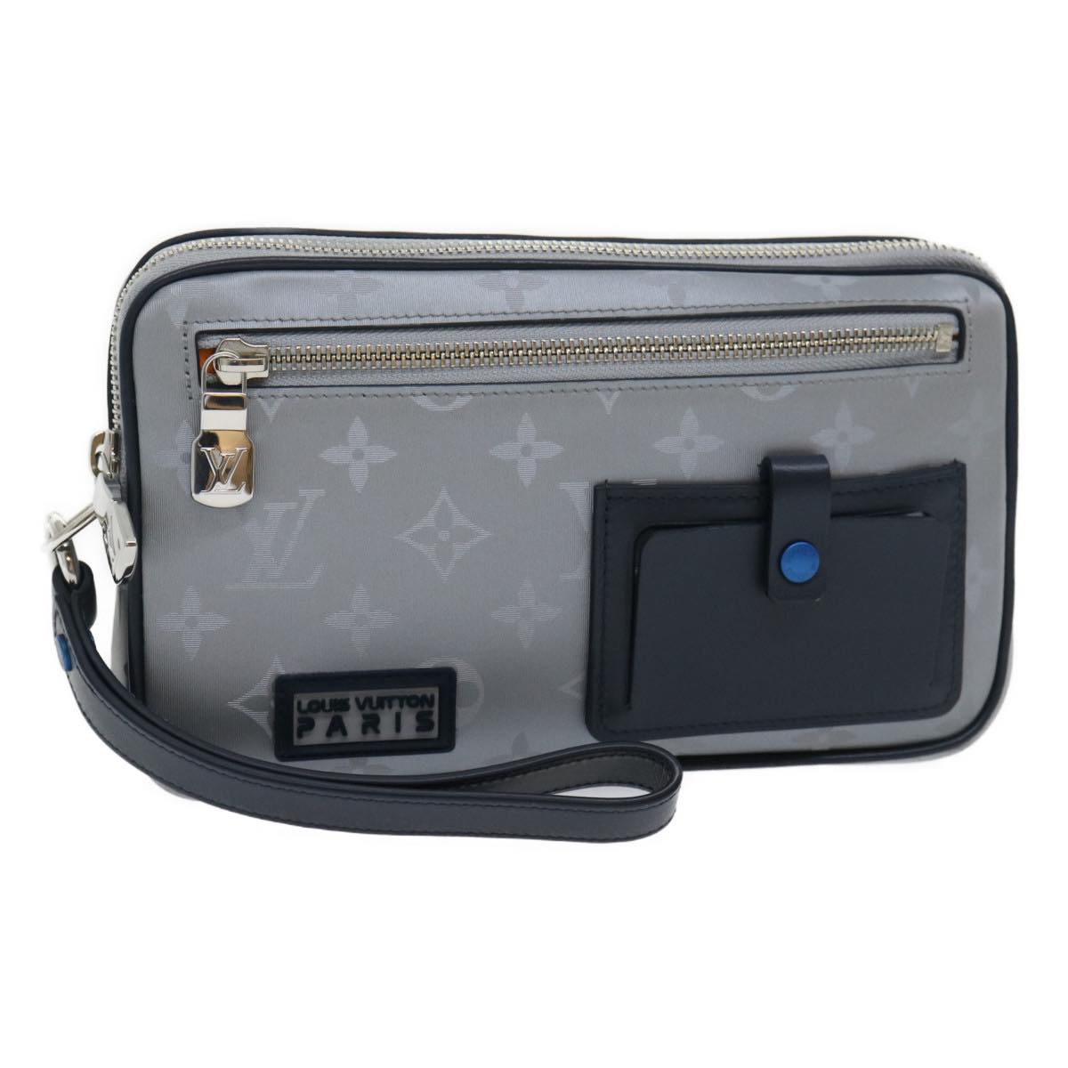 Louis Vuitton Satellite Silver Canvas Clutch Bag (Pre-Owned)