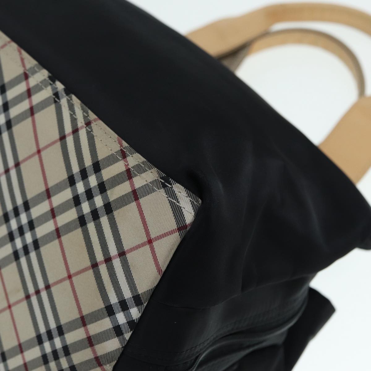 Burberry Nova Check Black Synthetic Tote Bag (Pre-Owned)