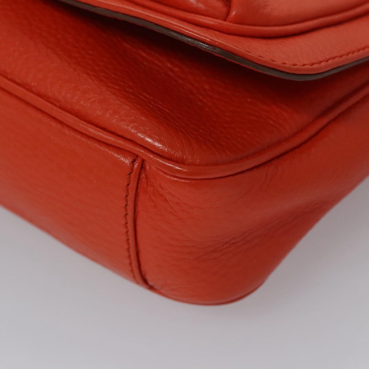 Salvatore Ferragamo Orange Leather Shoulder Bag (Pre-Owned)