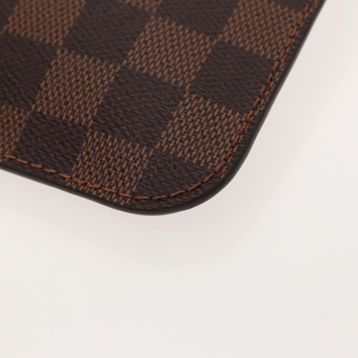 Louis Vuitton Neverfull Pouch Brown Canvas Clutch Bag (Pre-Owned)