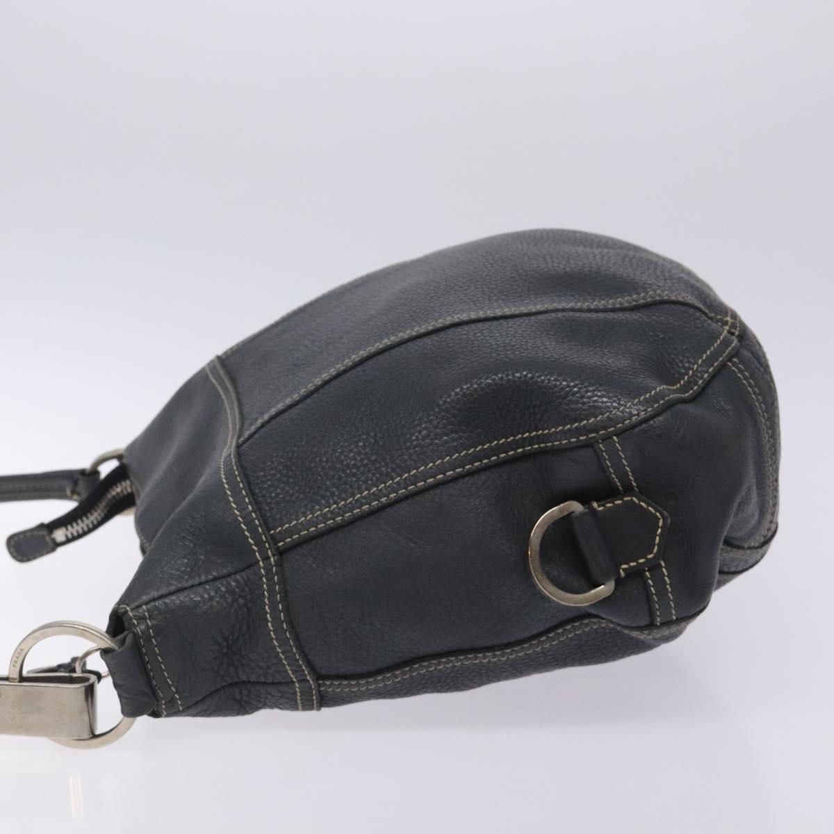 Prada Hobo Navy Leather Shoulder Bag (Pre-Owned)