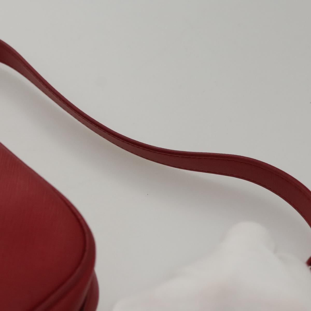 Prada Saffiano Red Leather Shoulder Bag (Pre-Owned)