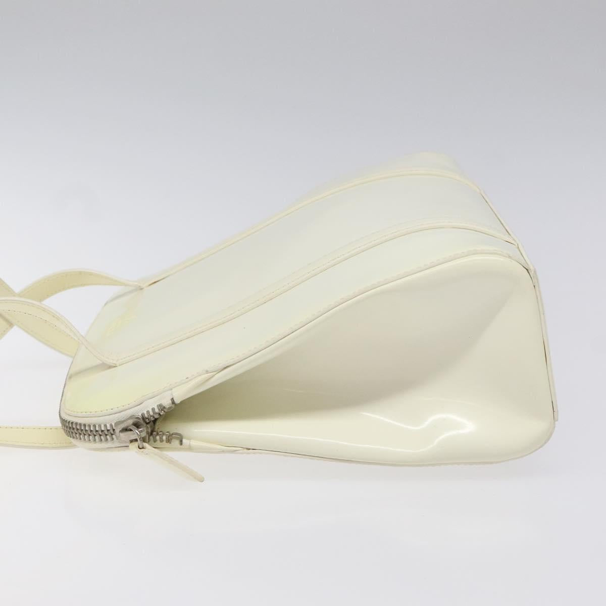Prada White Patent Leather Handbag (Pre-Owned)