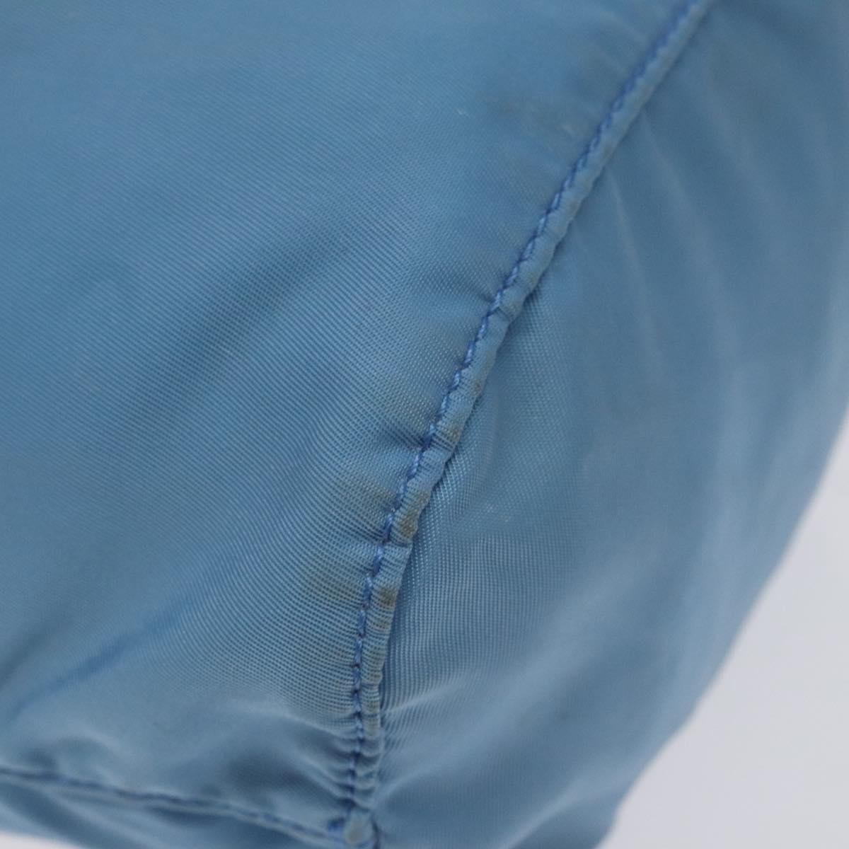 Prada Re-Nylon Blue Canvas Clutch Bag (Pre-Owned)