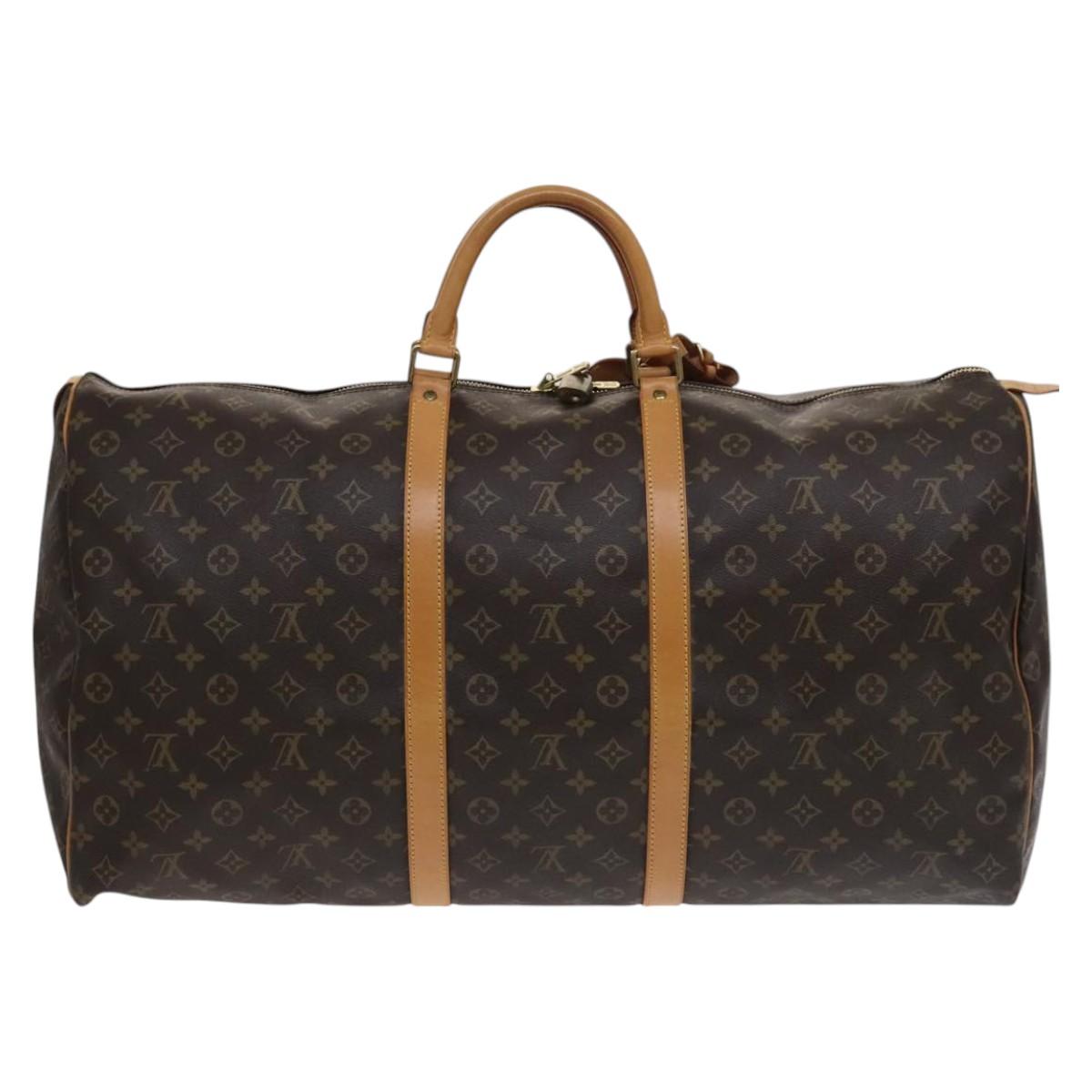 Louis Vuitton Keepall 60 Brown Canvas Travel Bag (Pre-Owned)