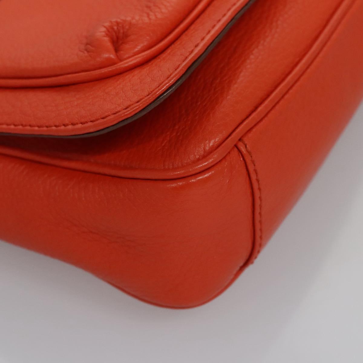 Salvatore Ferragamo Orange Leather Shoulder Bag (Pre-Owned)