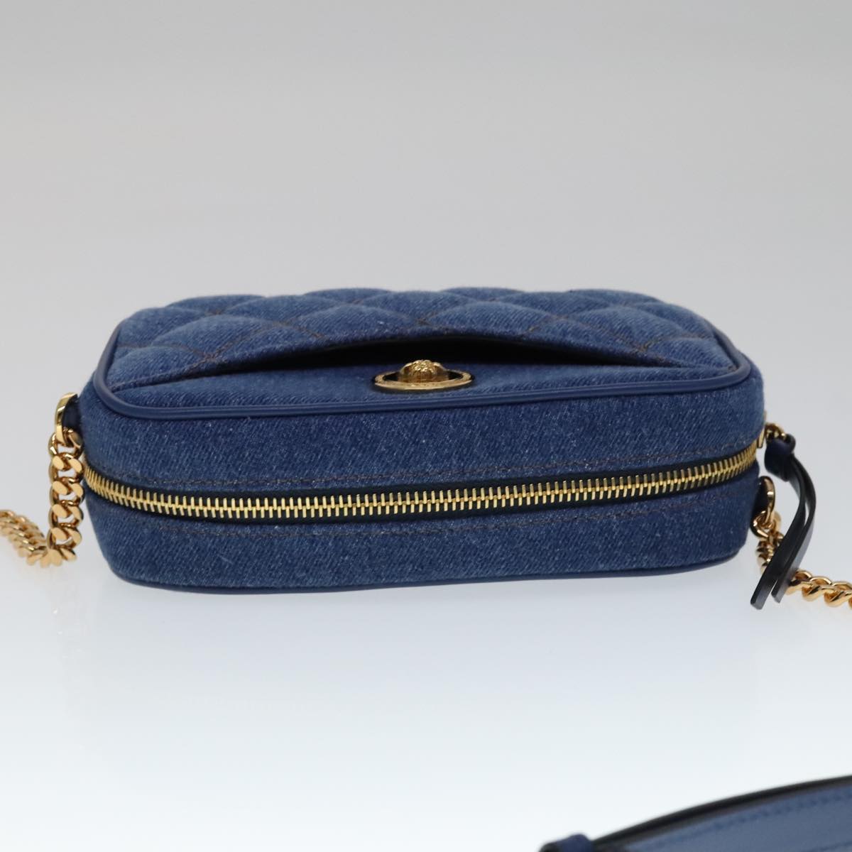 Versace Blue Denim - Jeans Shoulder Bag (Pre-Owned)