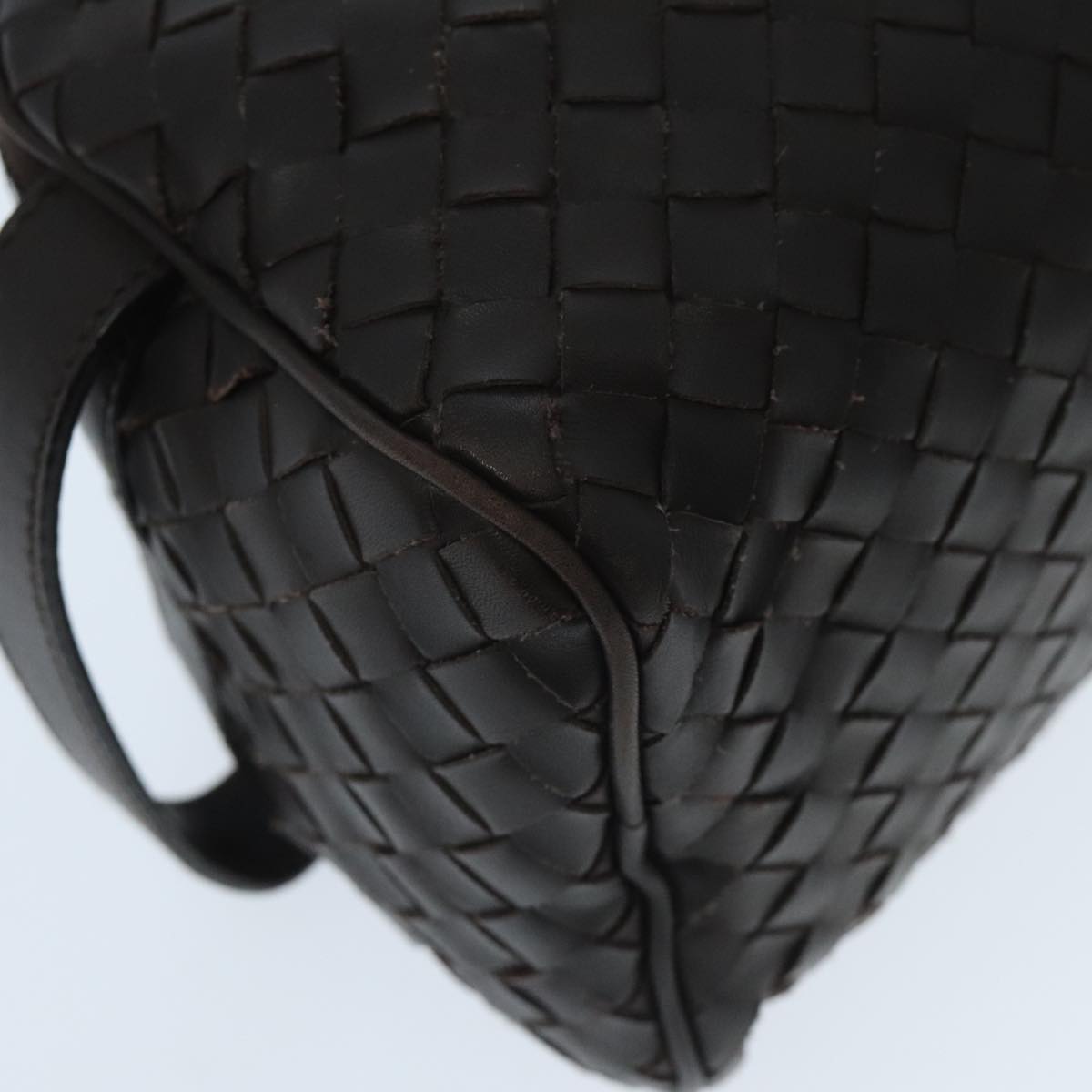 Bottega Veneta Intrecciato Brown Leather Clutch Bag (Pre-Owned)