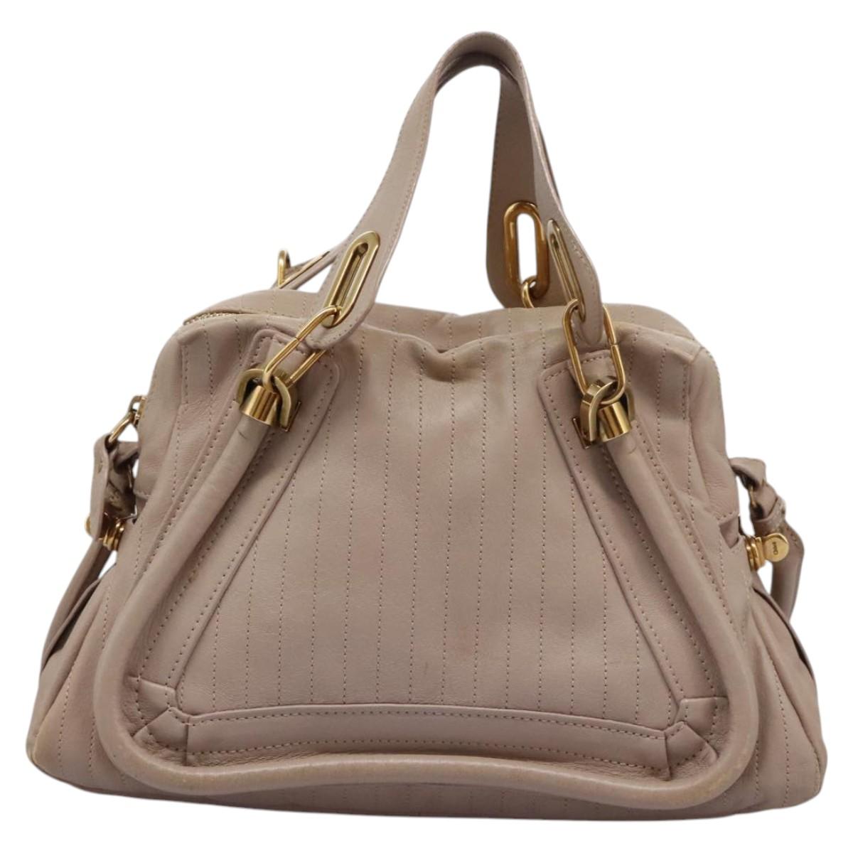 Chloé Paraty Beige Leather Handbag (Pre-Owned)