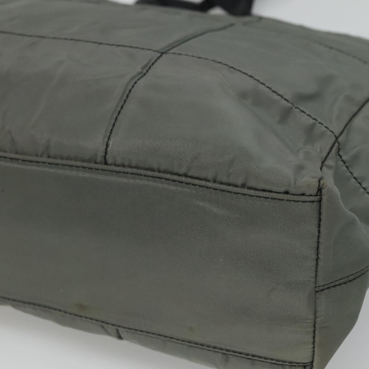 Prada Tessuto Grey Synthetic Tote Bag (Pre-Owned)