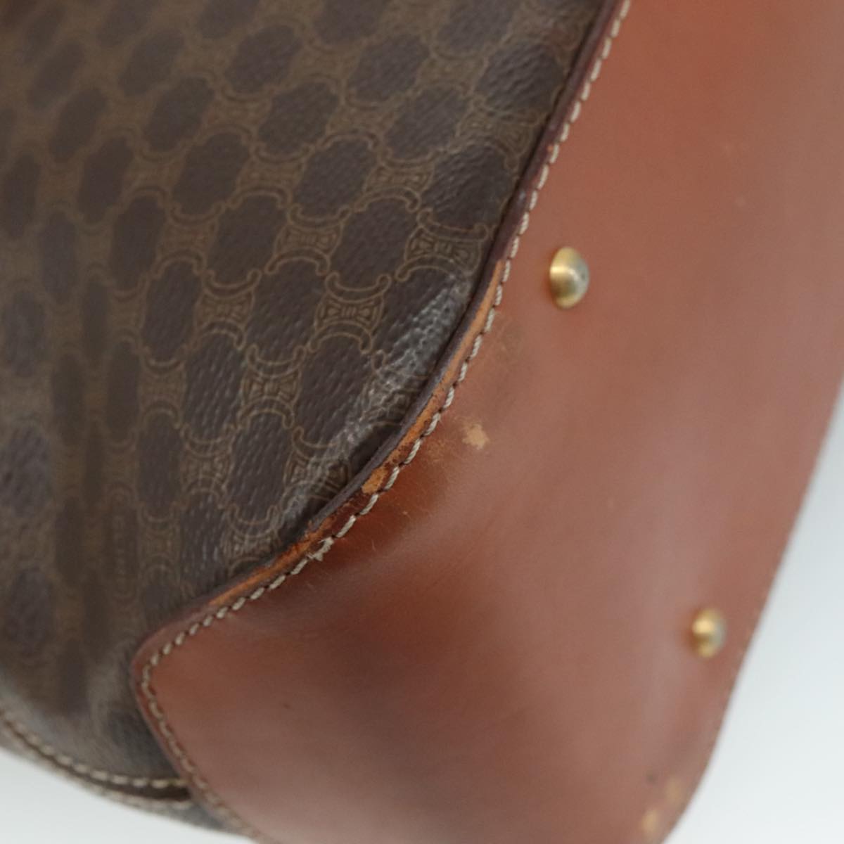 Céline Macadam Brown Leather Handbag (Pre-Owned)