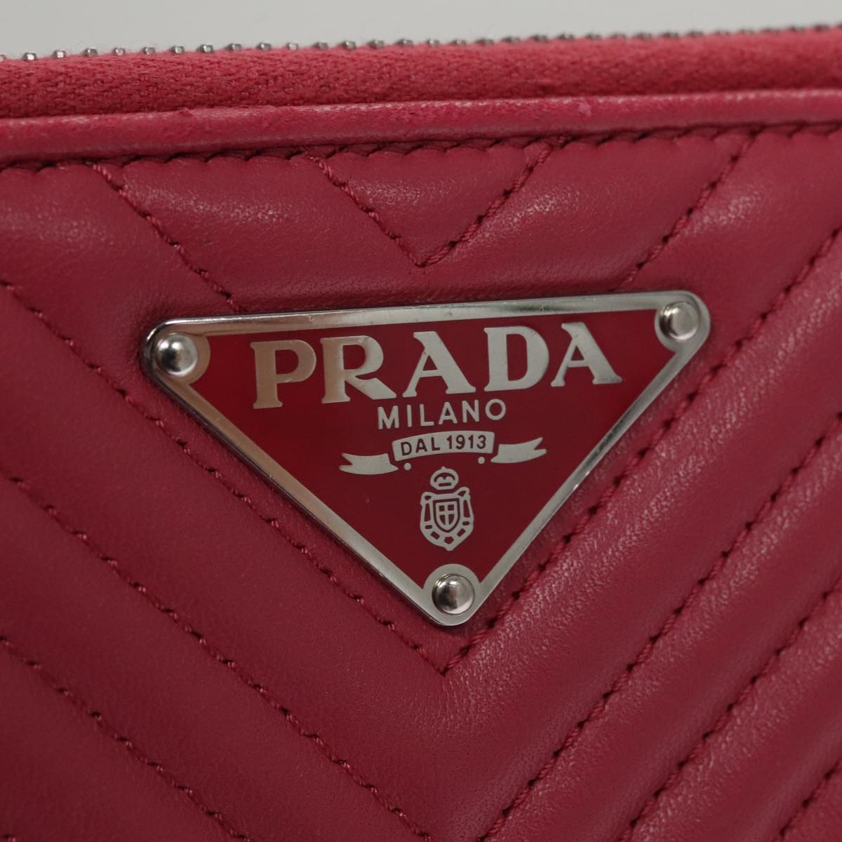 Prada Nappa Gauffré Pink Leather Shoulder Bag (Pre-Owned)