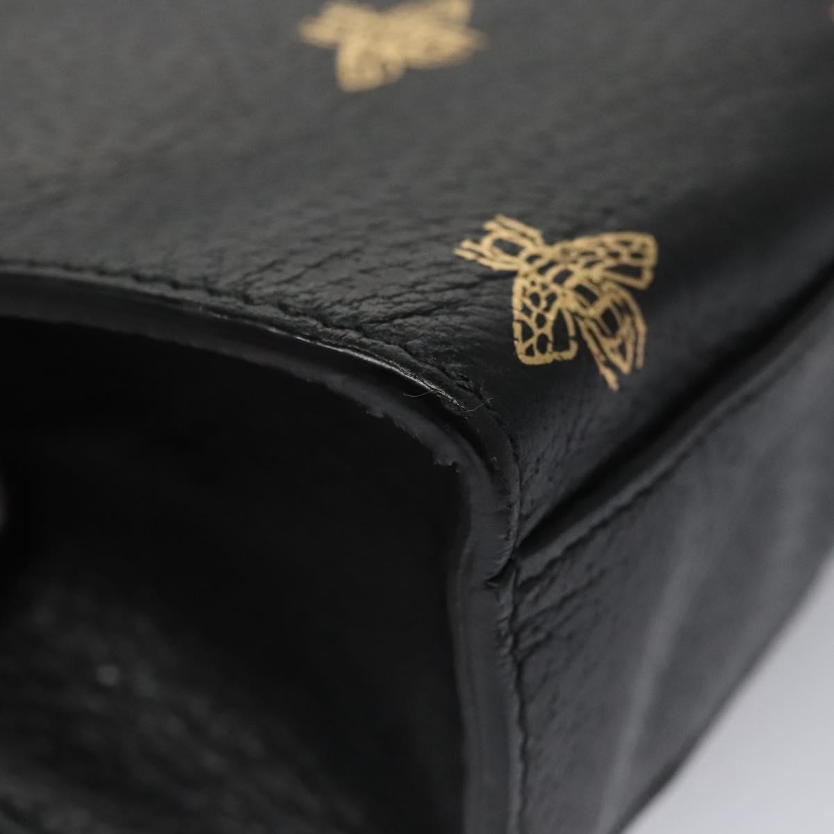 Gucci Padlock Black Leather Shoulder Bag (Pre-Owned)