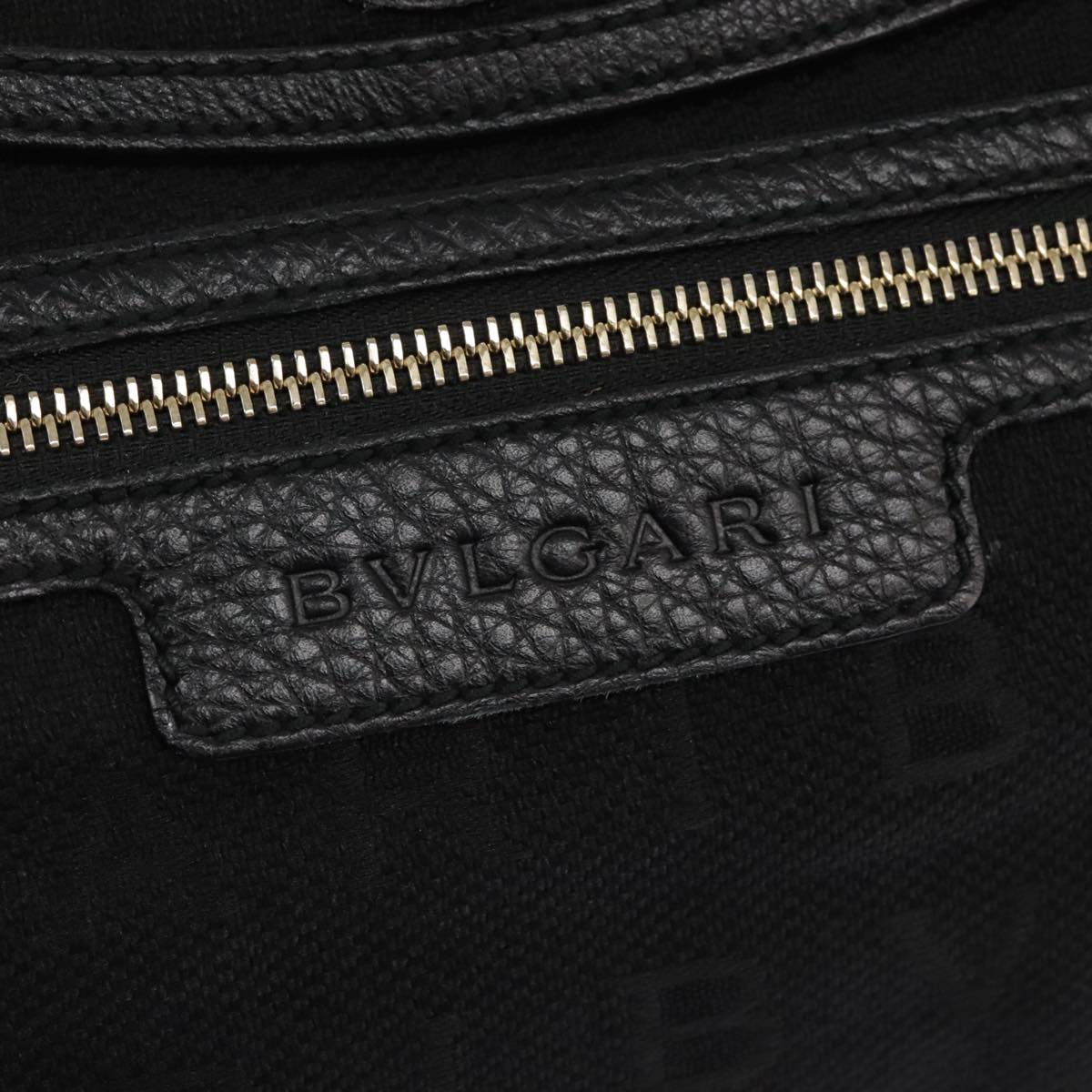 Bulgari Black Canvas Handbag (Pre-Owned)