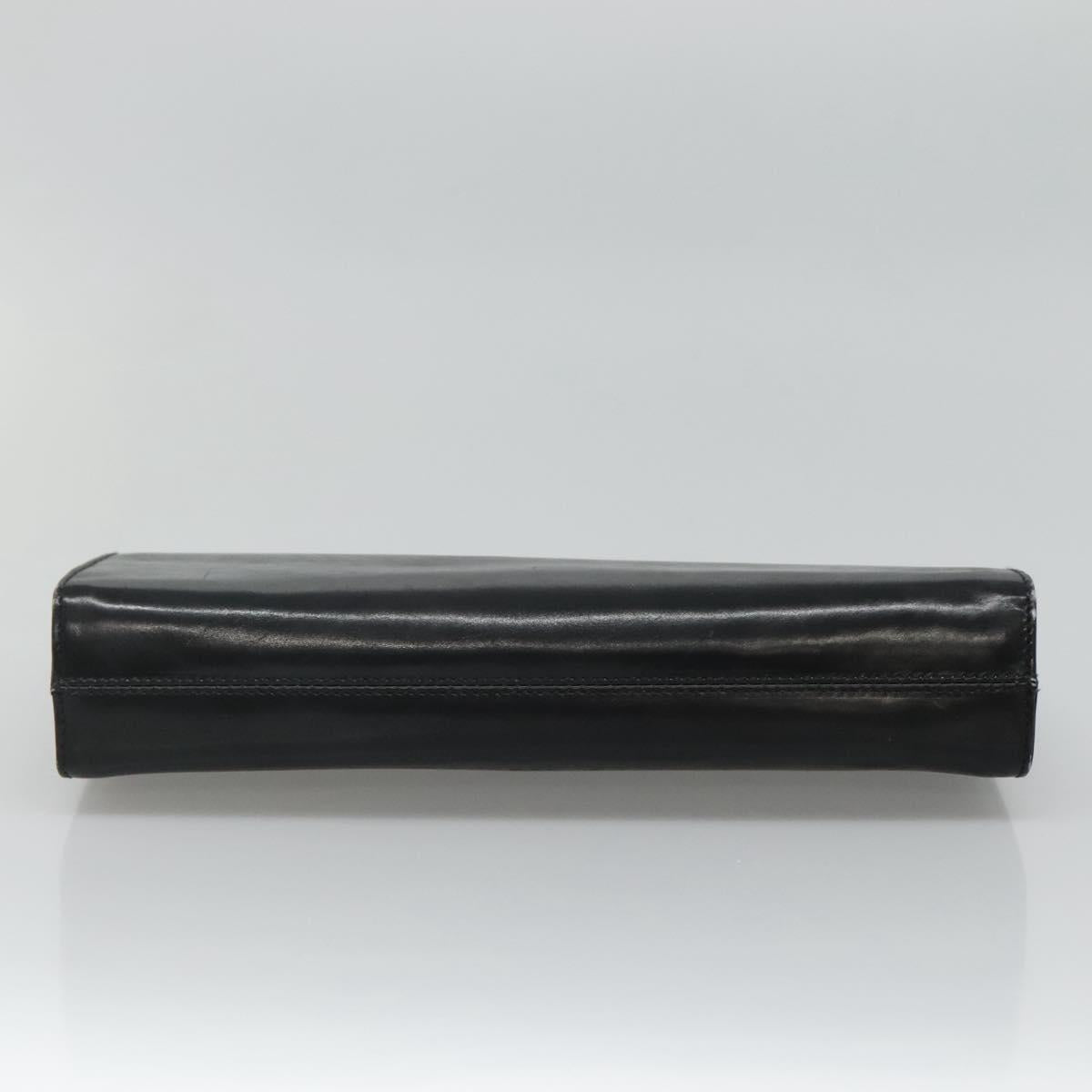 Salvatore Ferragamo Gancini Black Leather Shoulder Bag (Pre-Owned)