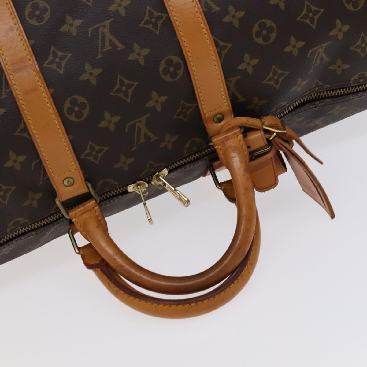 Louis Vuitton Keepall 55 Brown Canvas Travel Bag (Pre-Owned)