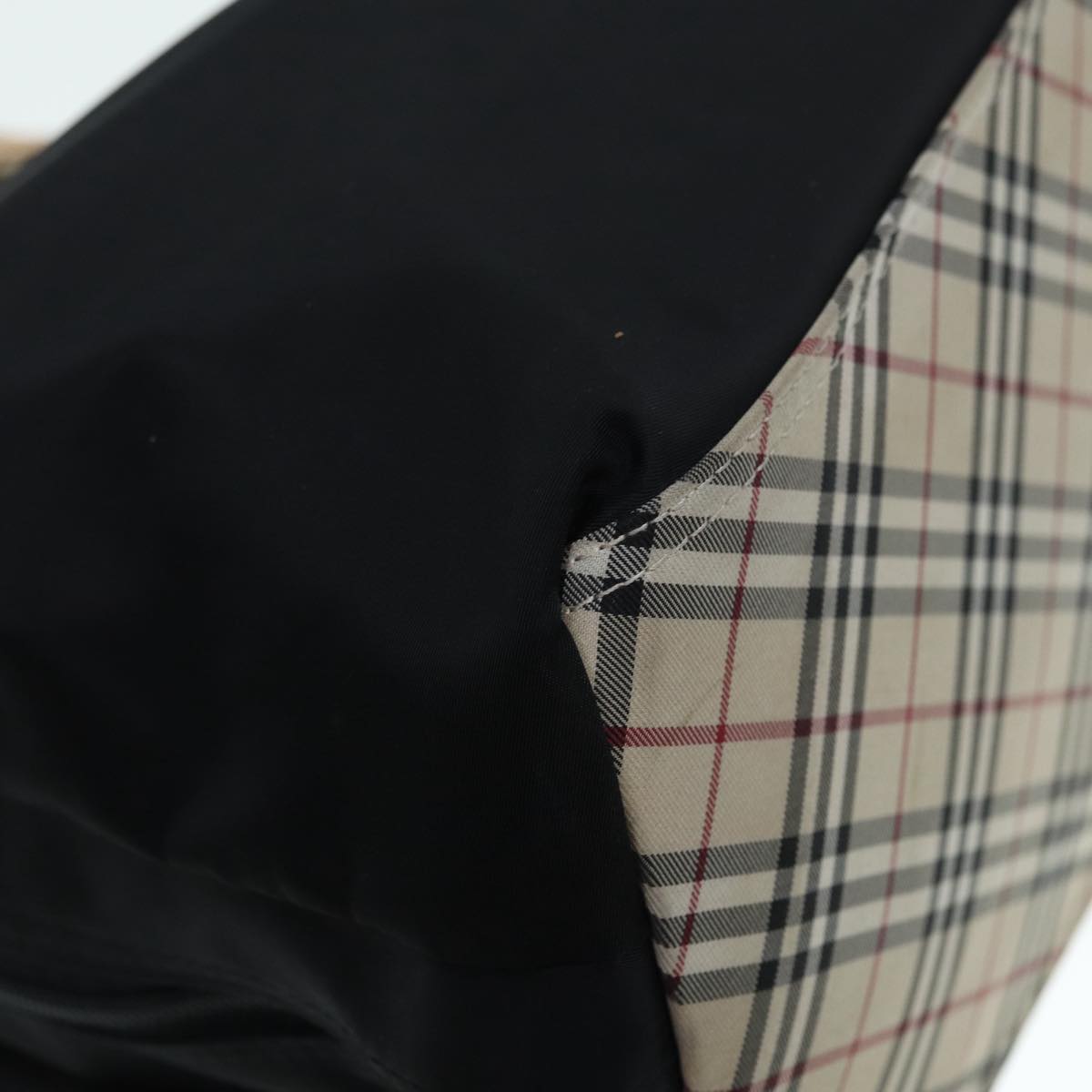 Burberry Nova Check Black Synthetic Tote Bag (Pre-Owned)