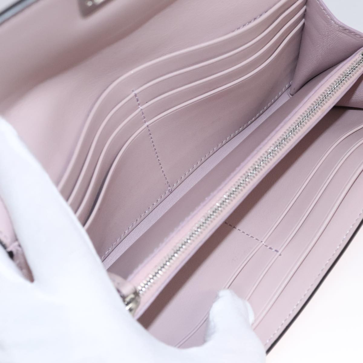 Fendi Peekaboo Pink Leather Wallet (Pre-Owned)